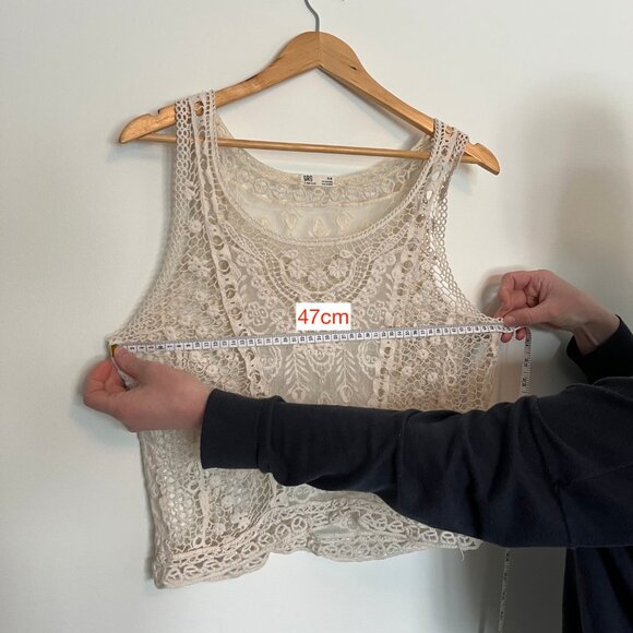 GRG. Montreal. Crochet, Lace Floral Pattern Tank Top. Size M. Womens. - Picture 6 of 7